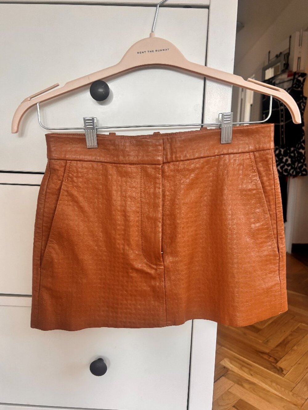 (NWOT) COS Embossed-Leather Mini Skirt